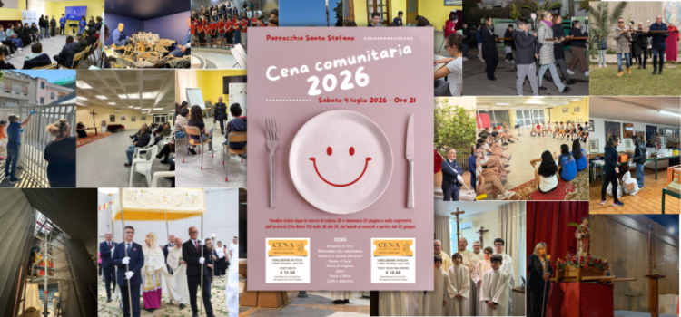 4 luglio 2026. Cena comunitaria di fine anno pastorale 4 luglio 2026. Cena comunitaria di fine anno pastorale